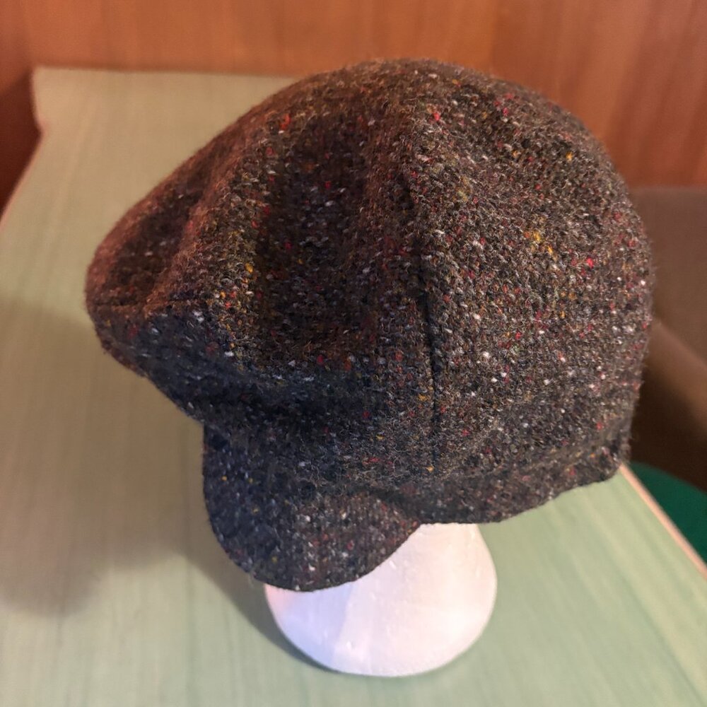 Vintage Hanna Hats Speckled Donegal Pure Wool Newsboy Cap Hat Size XL - Picture 6 of 10